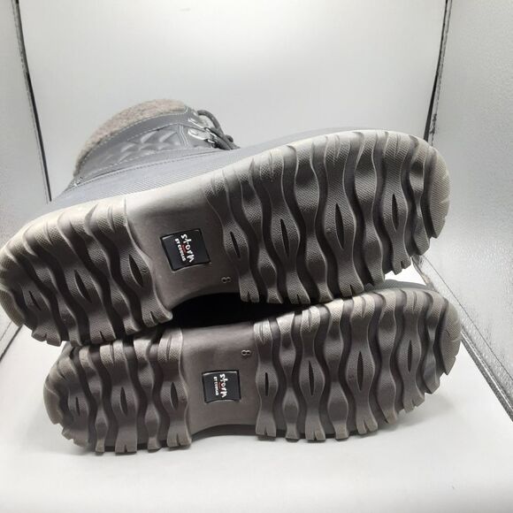 Storm By Cougar Carlisle Carlisle Boots Women's 8W Black/Grey Lace-up 5 - Picture 6 of 7